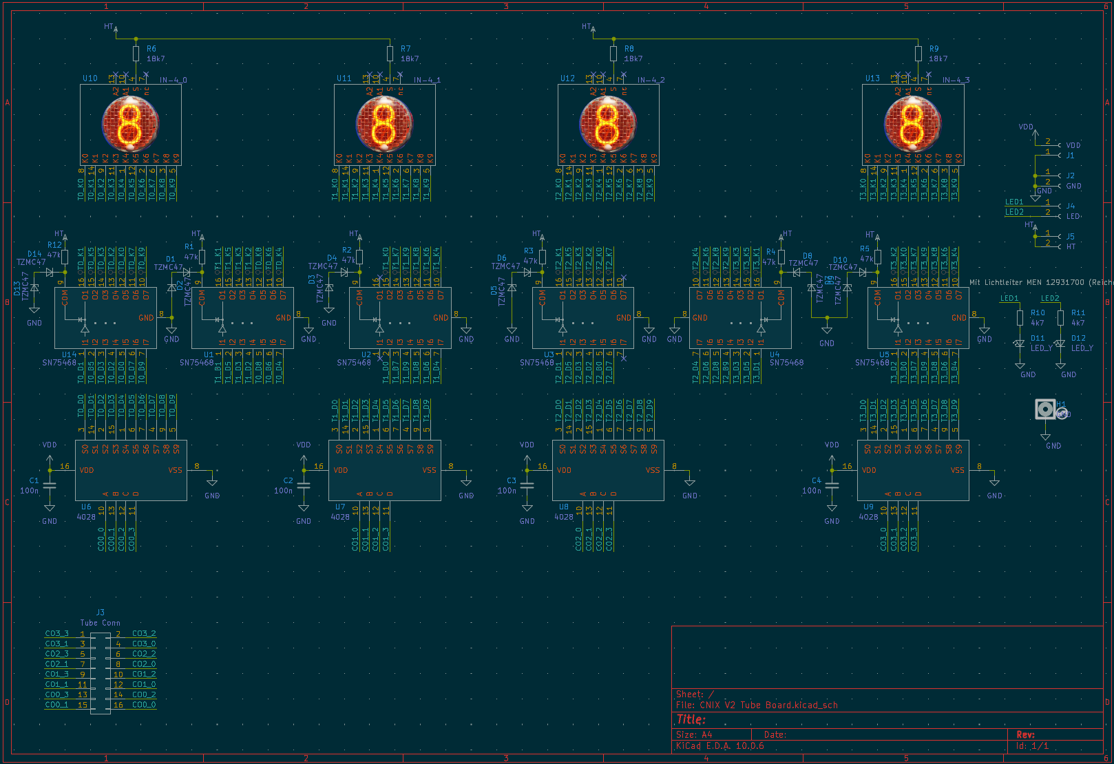 Tube board schematic